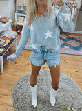 Stars Align distressed sweater (heather)