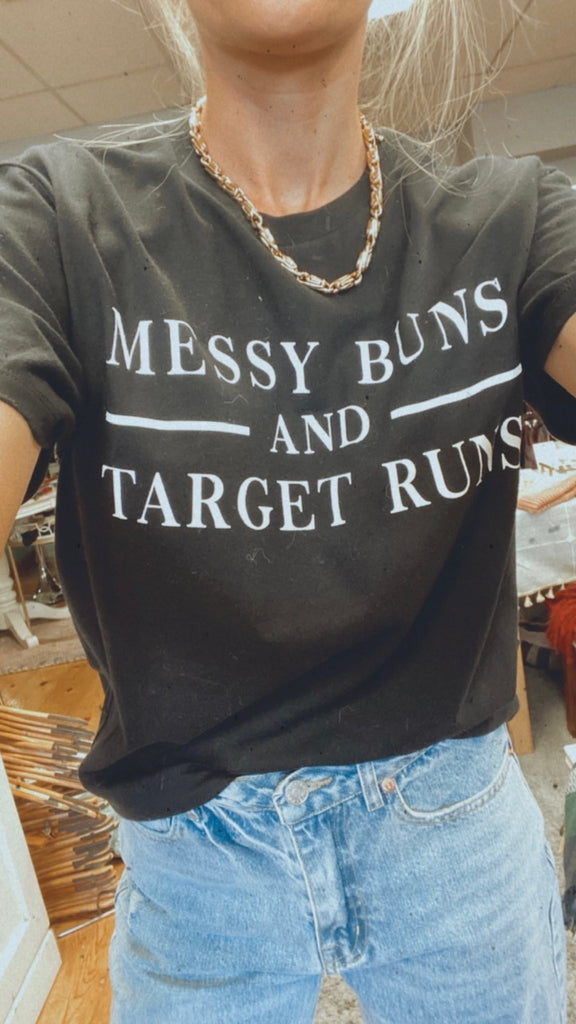 Messy Bun Target Run T (black)