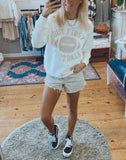 But First Football Graphic Sweatshirt (ivory)