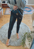Reckless Vegan Leather Skinny Pant (black)