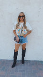 Dreamer Somewhere Leopard Graphic Tee (Ivory)