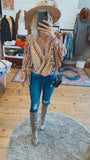 Zoey boho aztec puff sleeve bodysuit