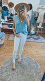 Wavery sweater vest (dusty blue)