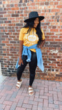 But First Football Graphic Tee (mustard)