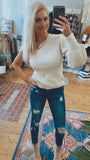 New Love one shoulder sweater (ivory)