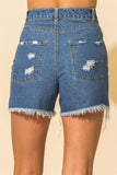 Pamela vintage high rise frayed shorts (denim)
