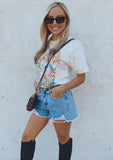 Dreamer Somewhere Leopard Graphic Tee (Ivory)