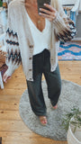 Into the Sunglight aztec slouchy cardigan (brown/taupe)