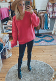 Sweet Kiss chunky sweater (bright pink)