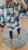 Marley Plaid shacket (rust/white)