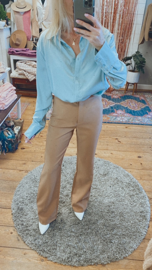 Laurel bootcut trouser pant (tan)