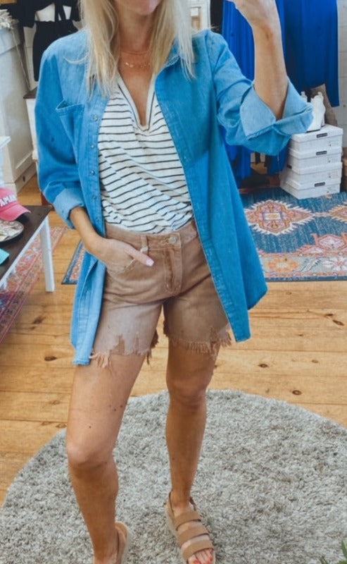 Sasha All American chambray buttun-up (denim)