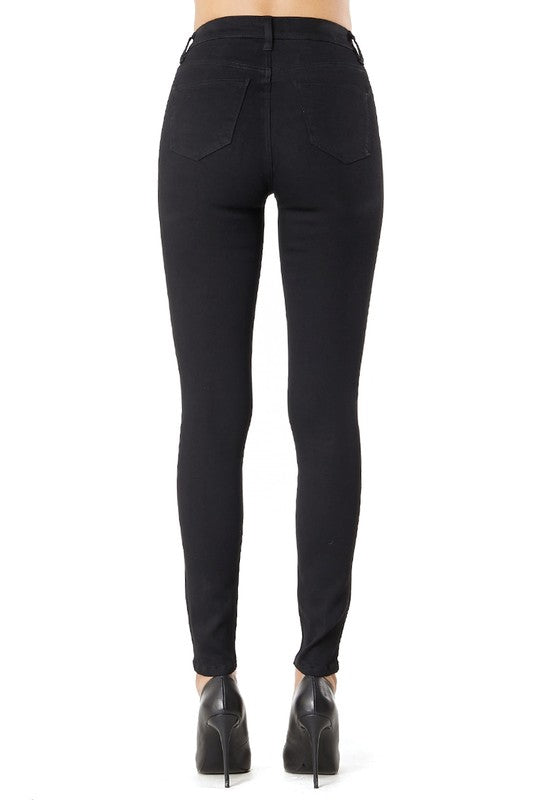 Santa Monica high rise skinny jean (black)