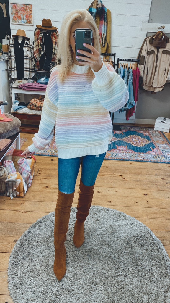 Malibu ombre chunky sweater (rainbow)