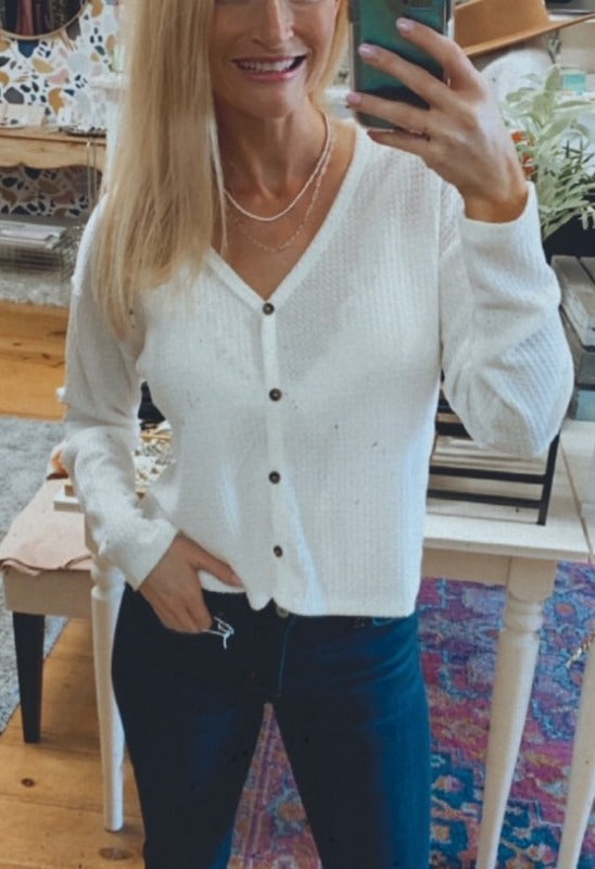 TimeSquare button down thermal (ivory)