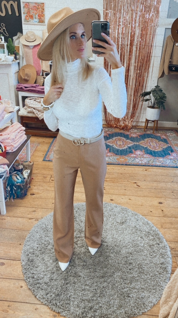 Laurel bootcut trouser pant (tan)