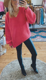 Sweet Kiss chunky sweater (bright pink)