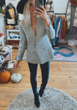 River plaid blazer (grey)