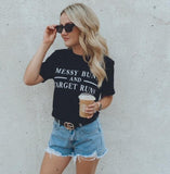 Messy Bun Target Run T (black)