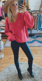 Sweet Kiss chunky sweater (bright pink)