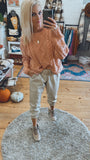 Faith ultra soft cable knit sweater (blush)