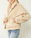 Republic sherpa jacket (beige)