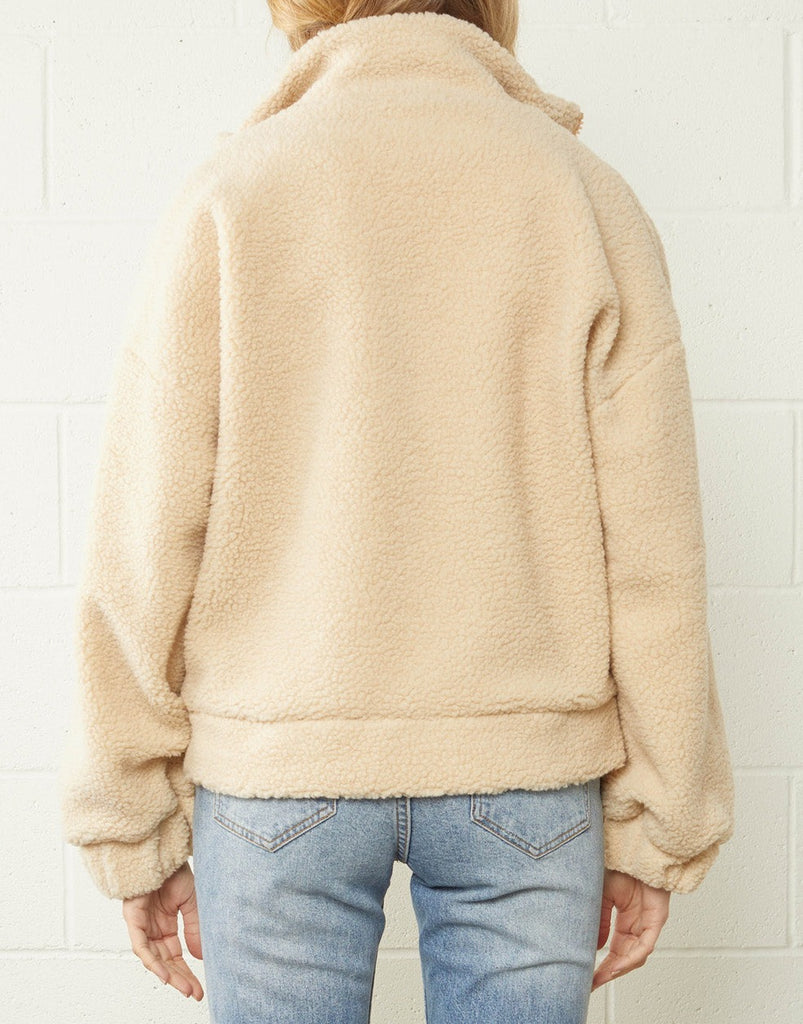 Republic sherpa jacket (beige)
