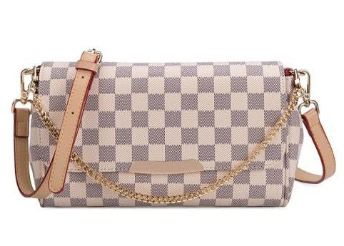 Gia Classy Check Womens Handbag Purse (cream) - Mint Boutique