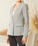 River plaid blazer (grey)